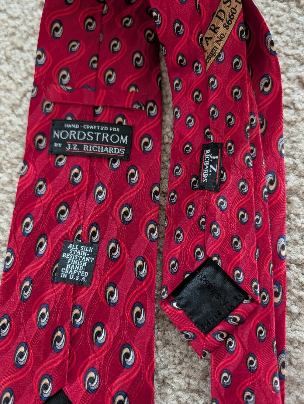 Nordstrom By J.Z. Richards Silk Red Tie